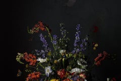 After Severin Roesen No. 0305 - Still life, flower bouquet blue & white vase