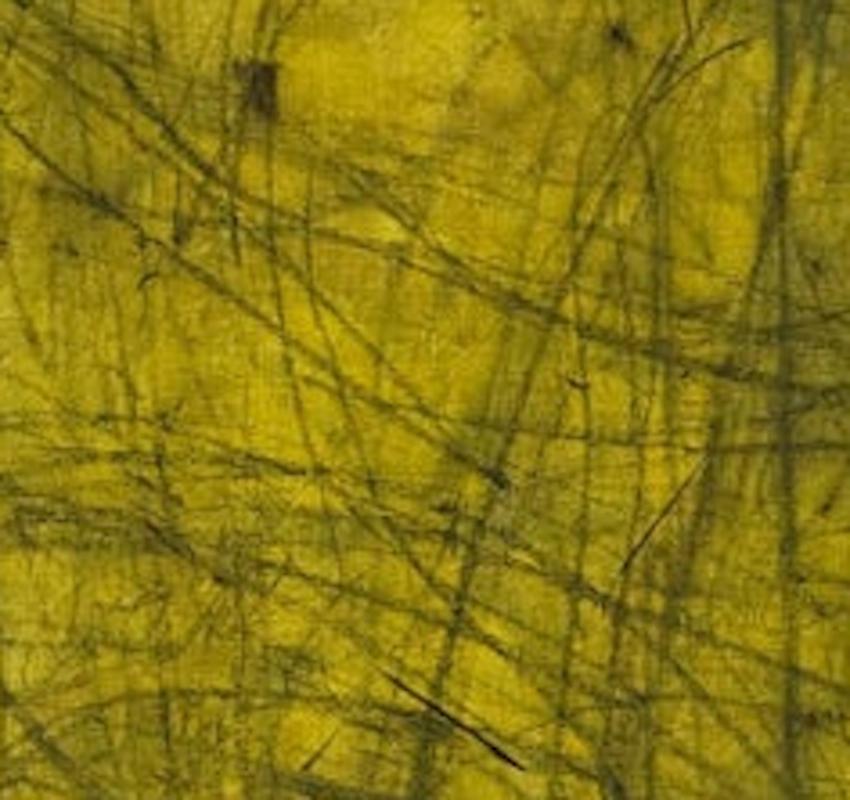 ‘What Do You Mean What Do I Mean’, expressive abstraction in transparent yellow For Sale 1