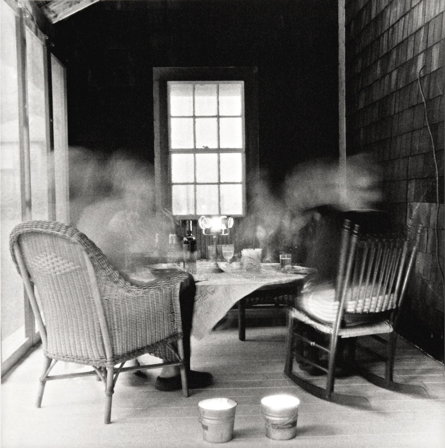 Claire Seidl Black and White Photograph - Dinner Party Porch 