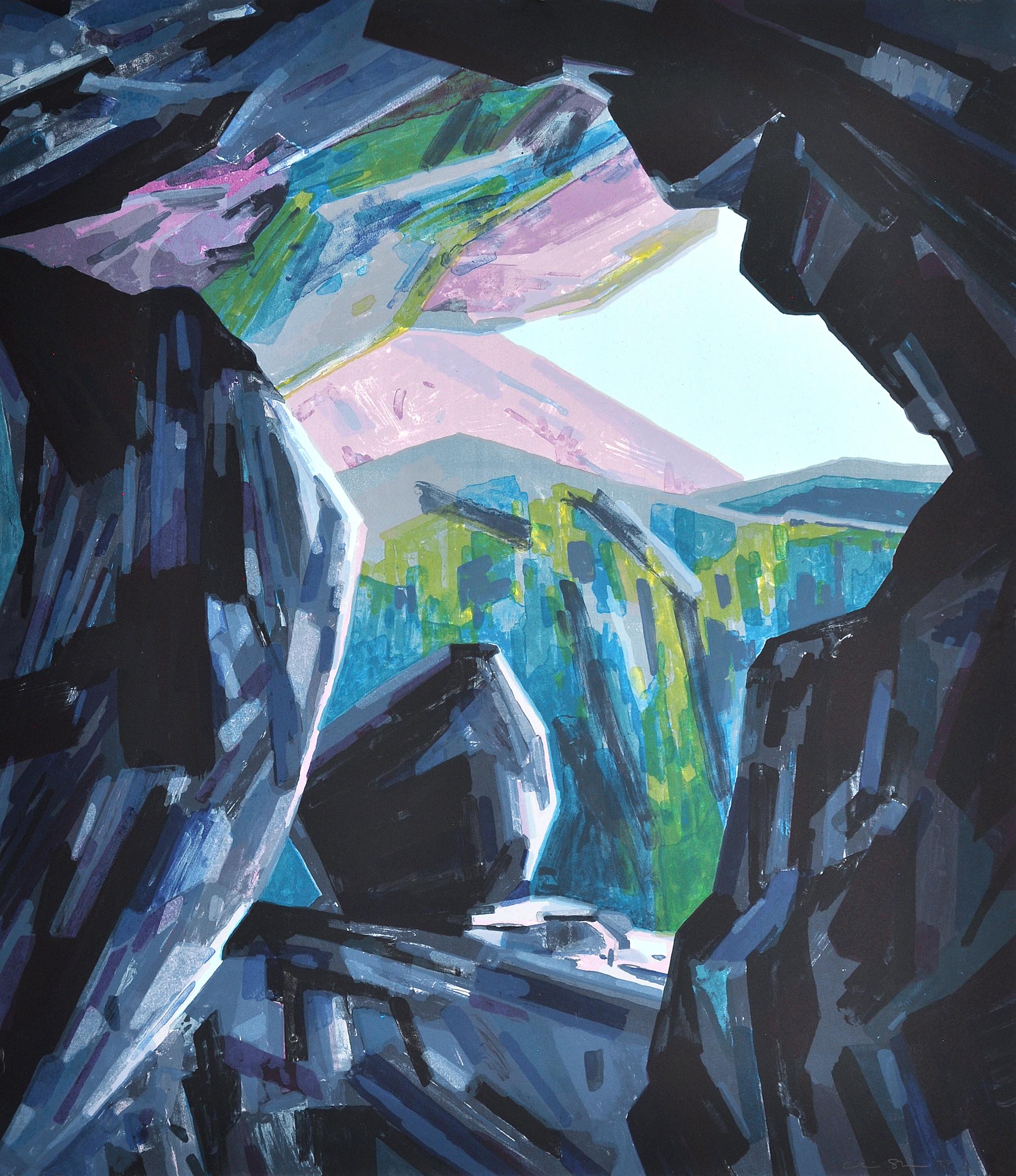 Claire Sherman Landscape Print - "Cave"