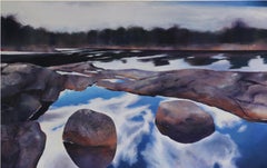 Movik II - Liminal Vista, Norwegian Rock-pool: Acrylic on Canvas