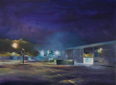 Night Walks, San Francisco II - Paysage urbain riche en couleurs, acrylique sur toile