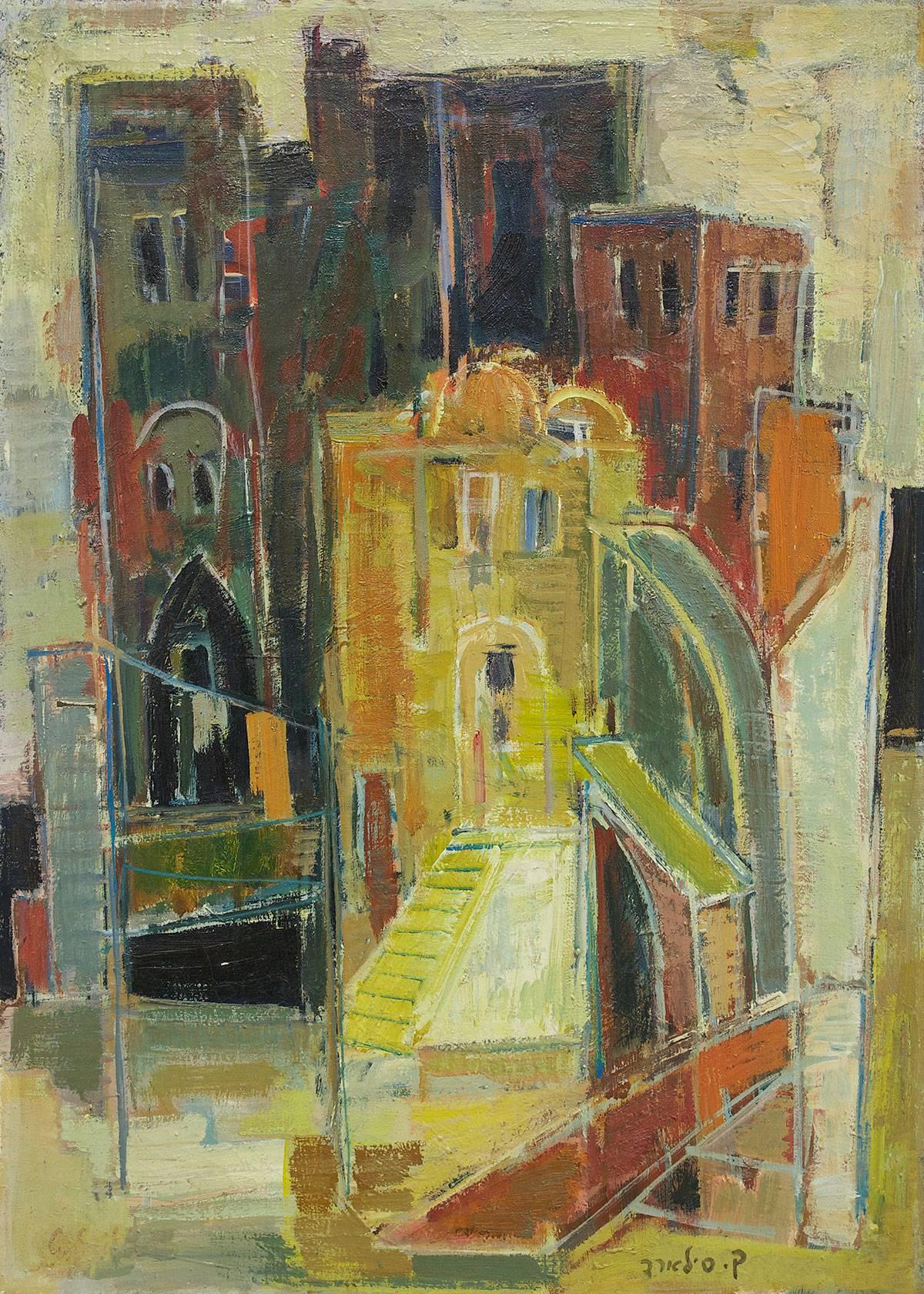 Claire Szilard Landscape Painting - Rome (Milan) Italian Cityscape by Noted Hungarian Israeli Artist