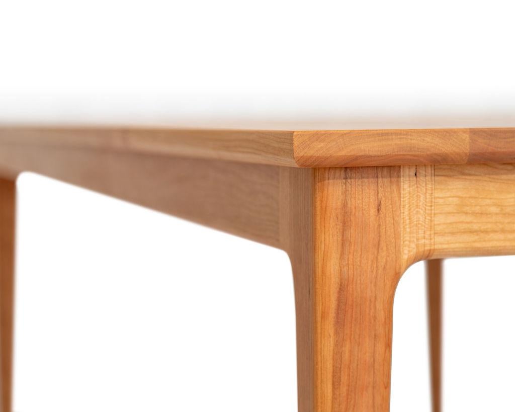 American Claire Table, Shaker Modern Cherry Dining Table with Sculpted Joinery For Sale