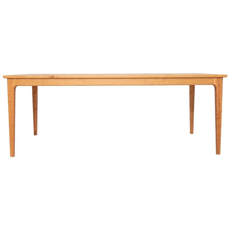 Claire Table, Shaker Modern Cherry Dining Table with Sculpted Joinery For Sale
