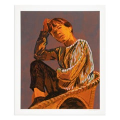 Claire Tabouret, Self-Portrait (Blue) - Signed Print, French Contemporary Art