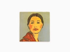 Makeup (red coat) By Claire Tabouret