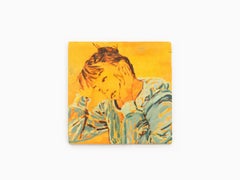 Self-portrait at the table By Claire Tabouret