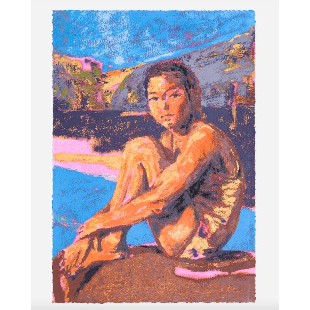 Claire Tabouret Portrait Print - The Swimmer