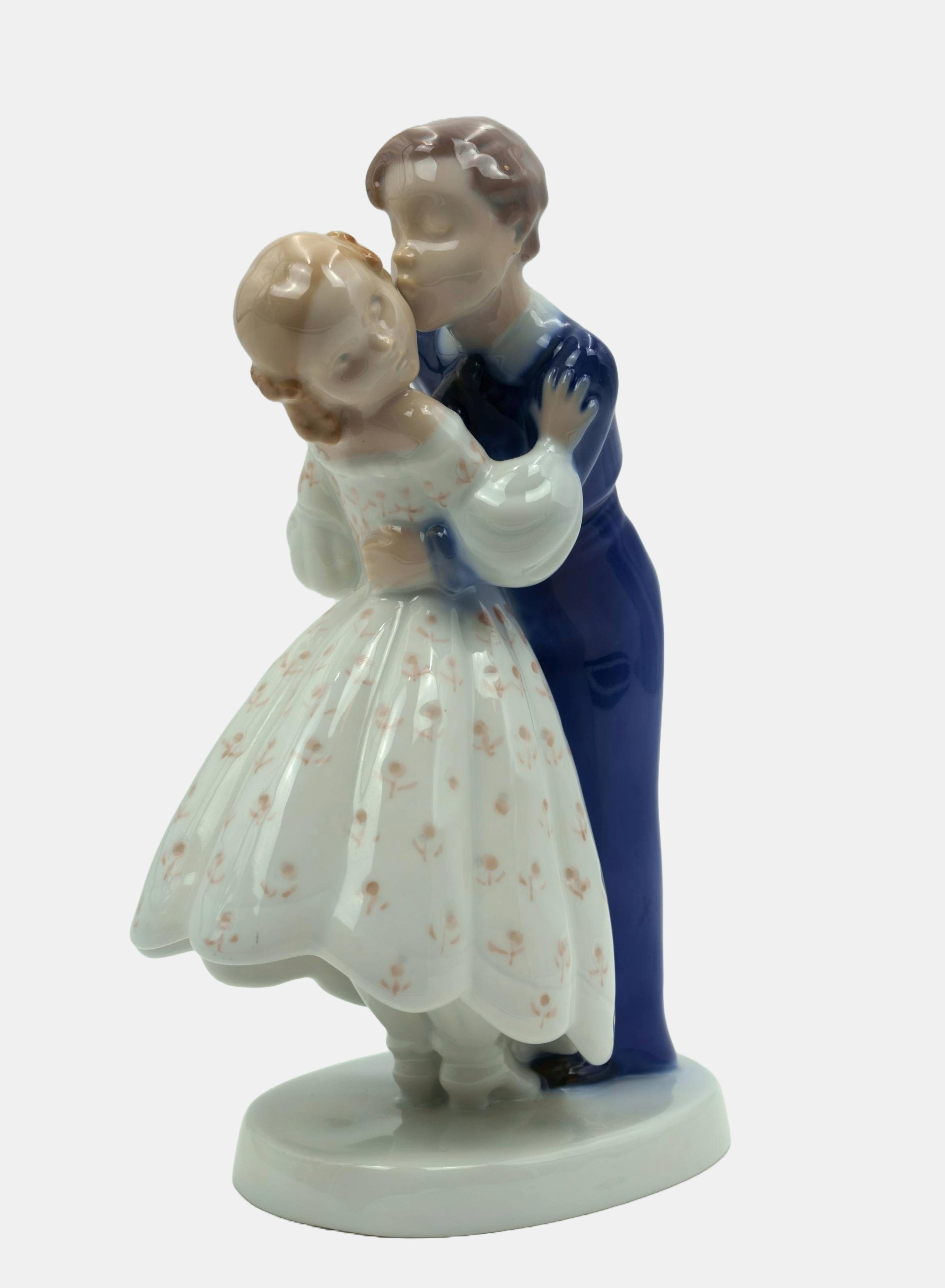Bing & Grondahl Figurine Youthful audacity / - Dancing Kiss - - Sculpture by Claire Weiss
