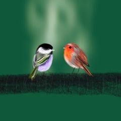 Two Birds, vibrant, abstract, signed, limited edition print, great reviews