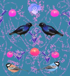 Birds of Four, Digital Print, Edition of 20, Bespoke Diamond Dust, Signed
