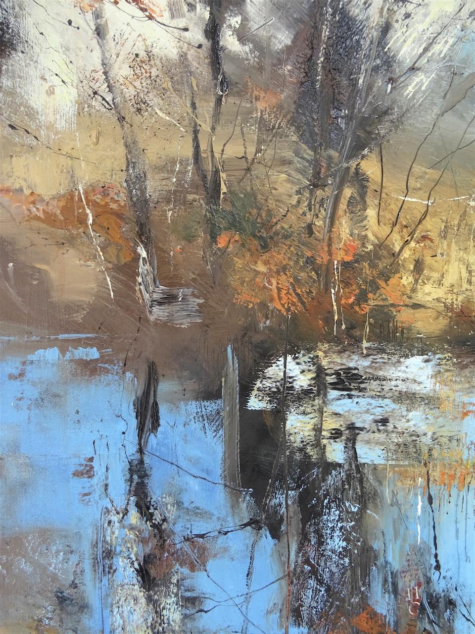 Claire Wiltsher, Seasonal Remains, Original Abstract Expressionist Painting For Sale 4