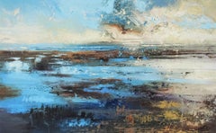 Cloud Collector - contemporary abstract landscape oil canvas