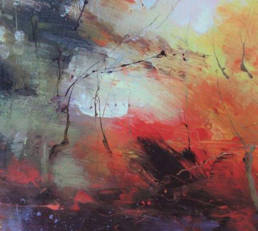 Prima luce - Paesaggio figurativo britannico / Pittura a olio su tela - Painting di Claire Wiltsher