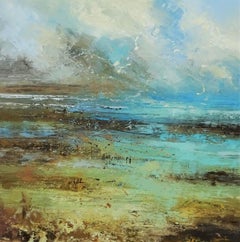 Lost in the Horizon 3 - contemporary abstract landscape painting, oil on canvas