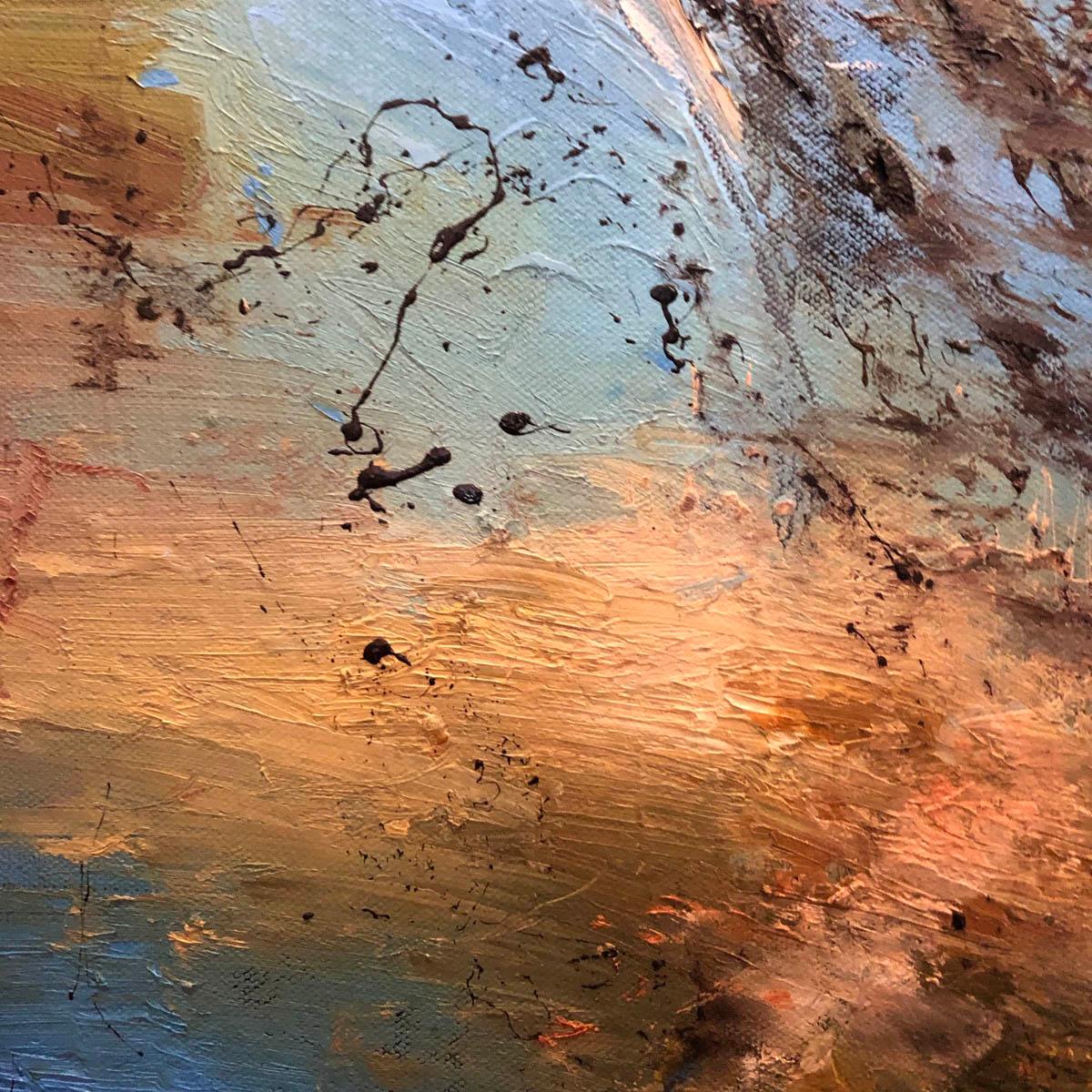 Riflettendo la superficie iii DI CLAIRE WILTSHER, Paesaggio astratto originale 3