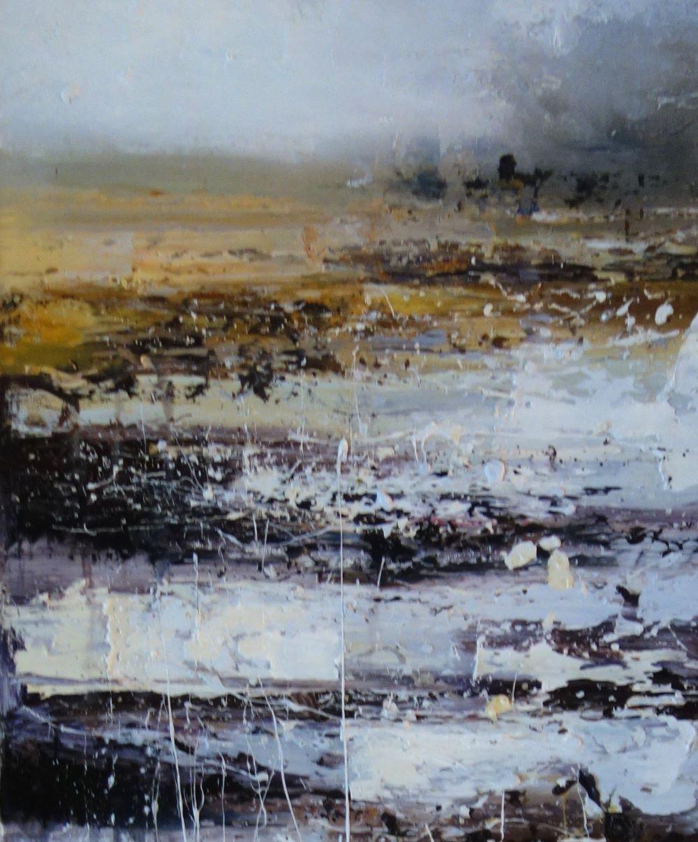 Formes marines - Paysage britannique figuratif / peinture à l'huile sur toile - Painting de Claire Wiltsher