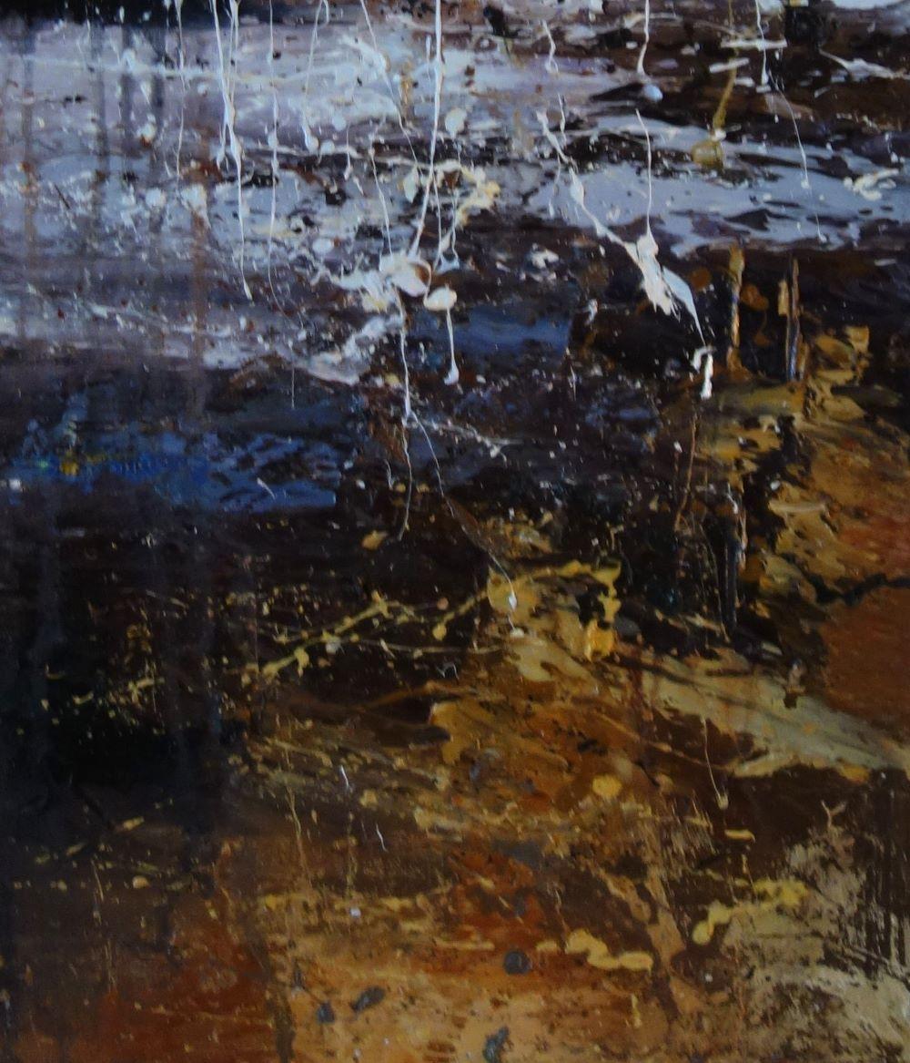 Formes marines - Paysage britannique figuratif / peinture à l'huile sur toile - Contemporain Painting par Claire Wiltsher