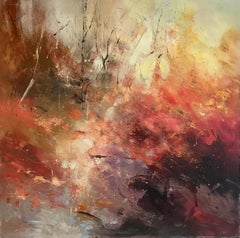 Shaft of Light, Original Abstract Painting, Oil and mixed media