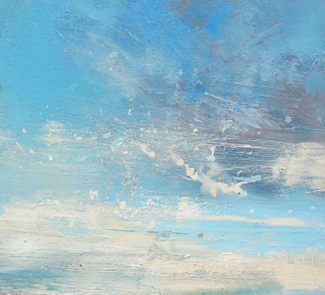 Marea di primavera - Paesaggio figurativo britannico / Pittura a olio su tela - Painting Contemporaneo di Claire Wiltsher