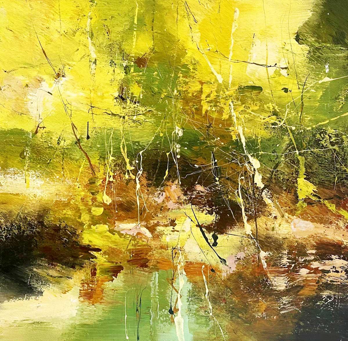 Claire Wiltsher Figurative Painting - Summer Breeze - Figurative British Landscape / Oil Paint on Canvas