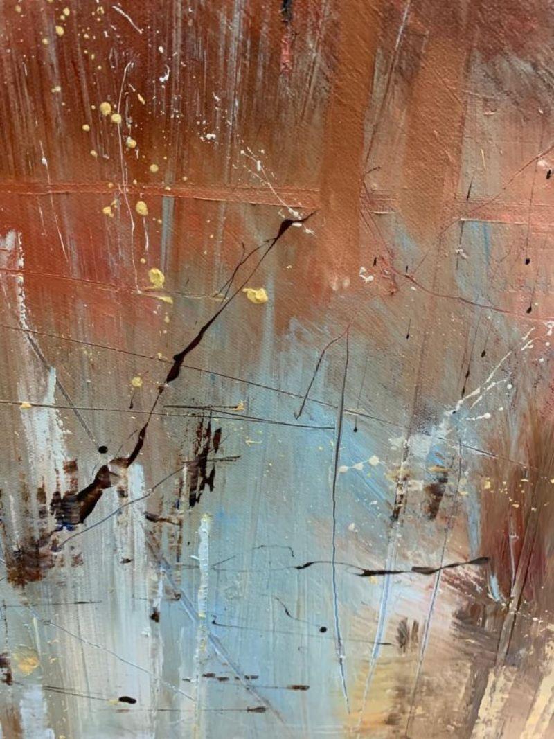 Sundown, original painting, abstract, impressionistic painting - Abstract Painting by Claire Wiltsher