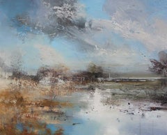 Tidelands III - Contemporary British Landscape: Oil Paint on Canvas