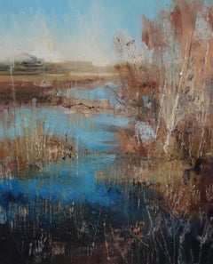 Winter at Shatterford - contemporary abstract landscape oil painting