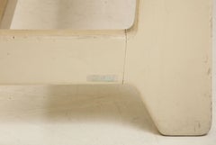 'Clairitex Paris' White Coffee Table, France, 1960's