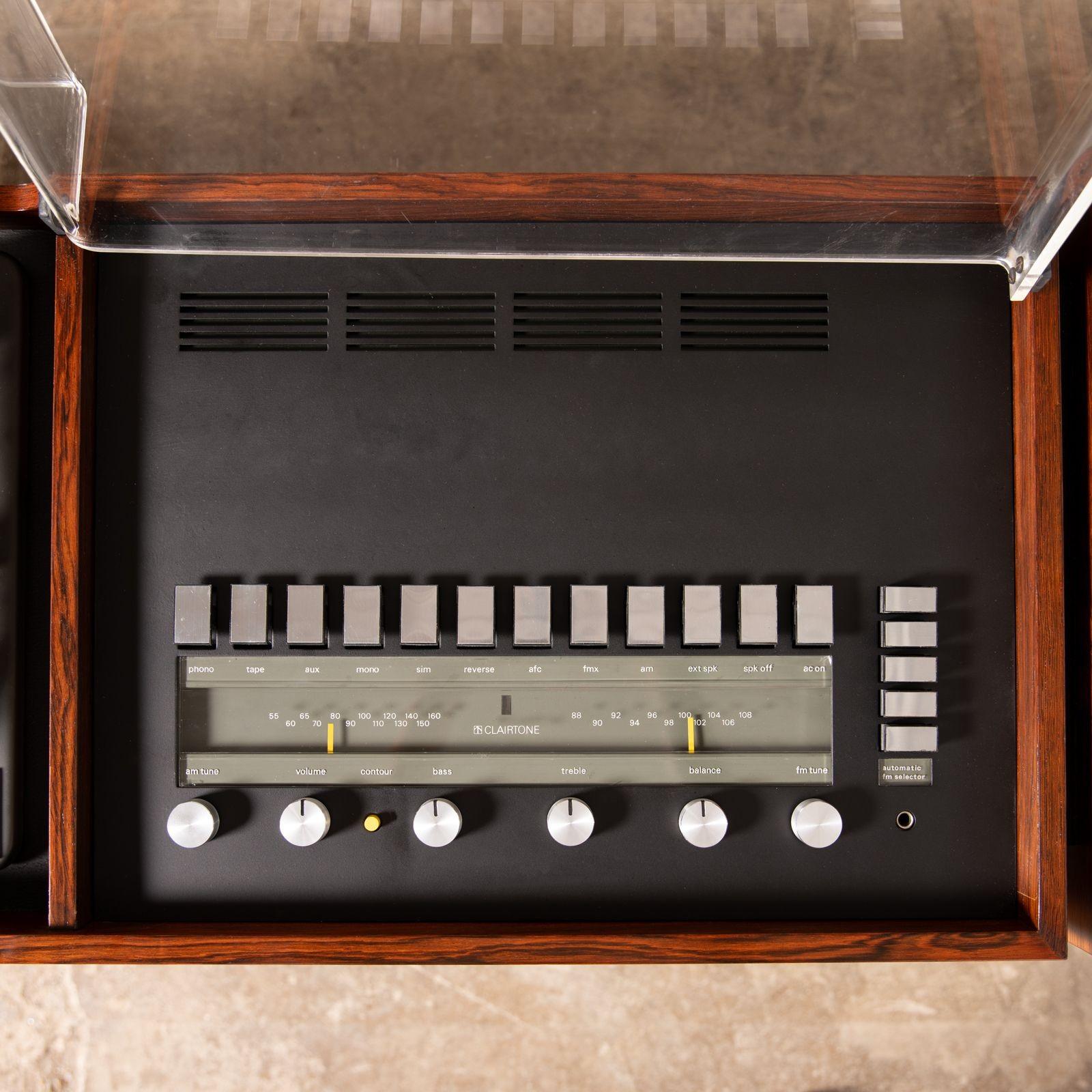 20th Century Clairtone Project G2 Rosewood T10 Console Stereo System & Turntable by Al Faux