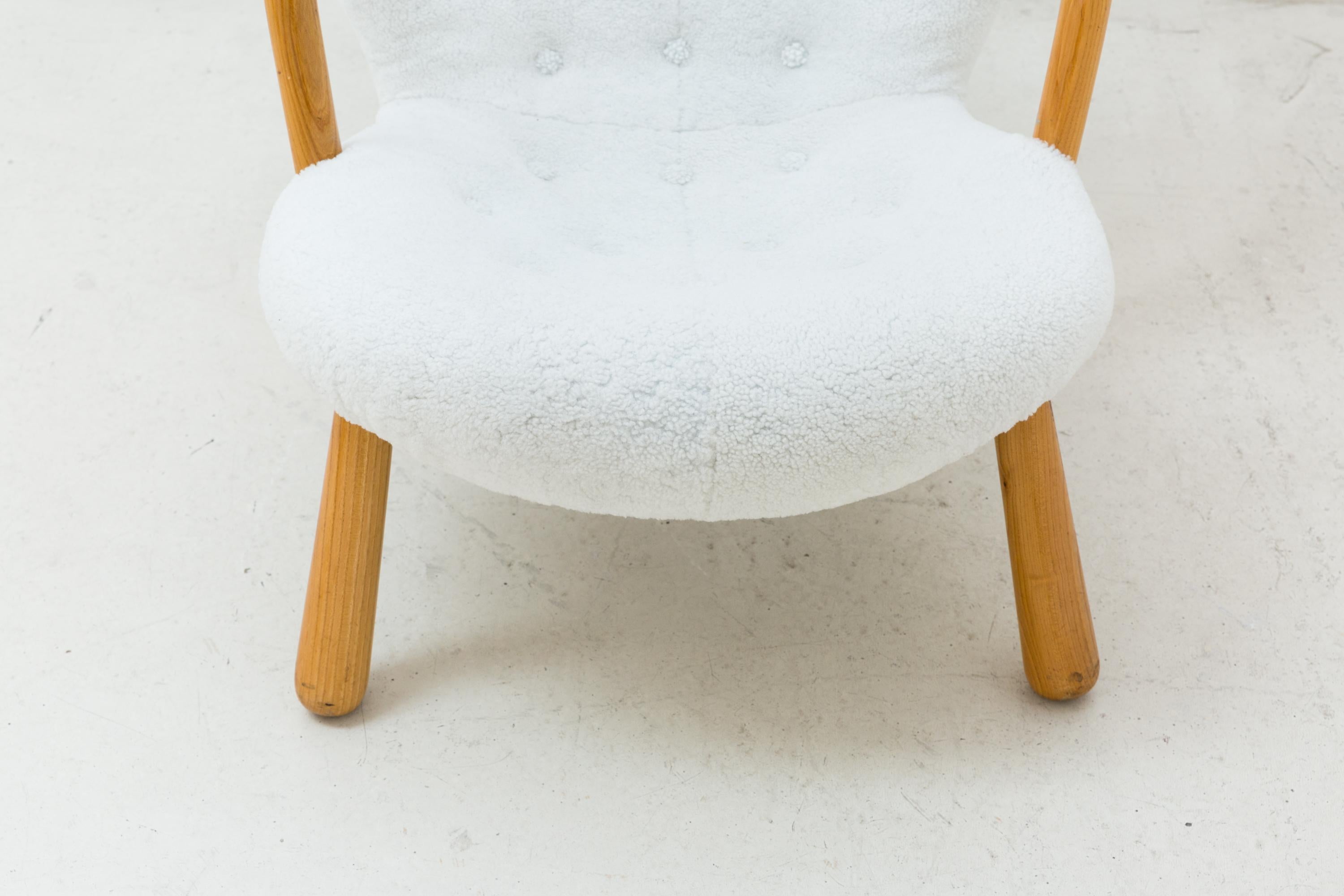 Mid-20th Century Clam Chair, 1940s by Philip Arctander