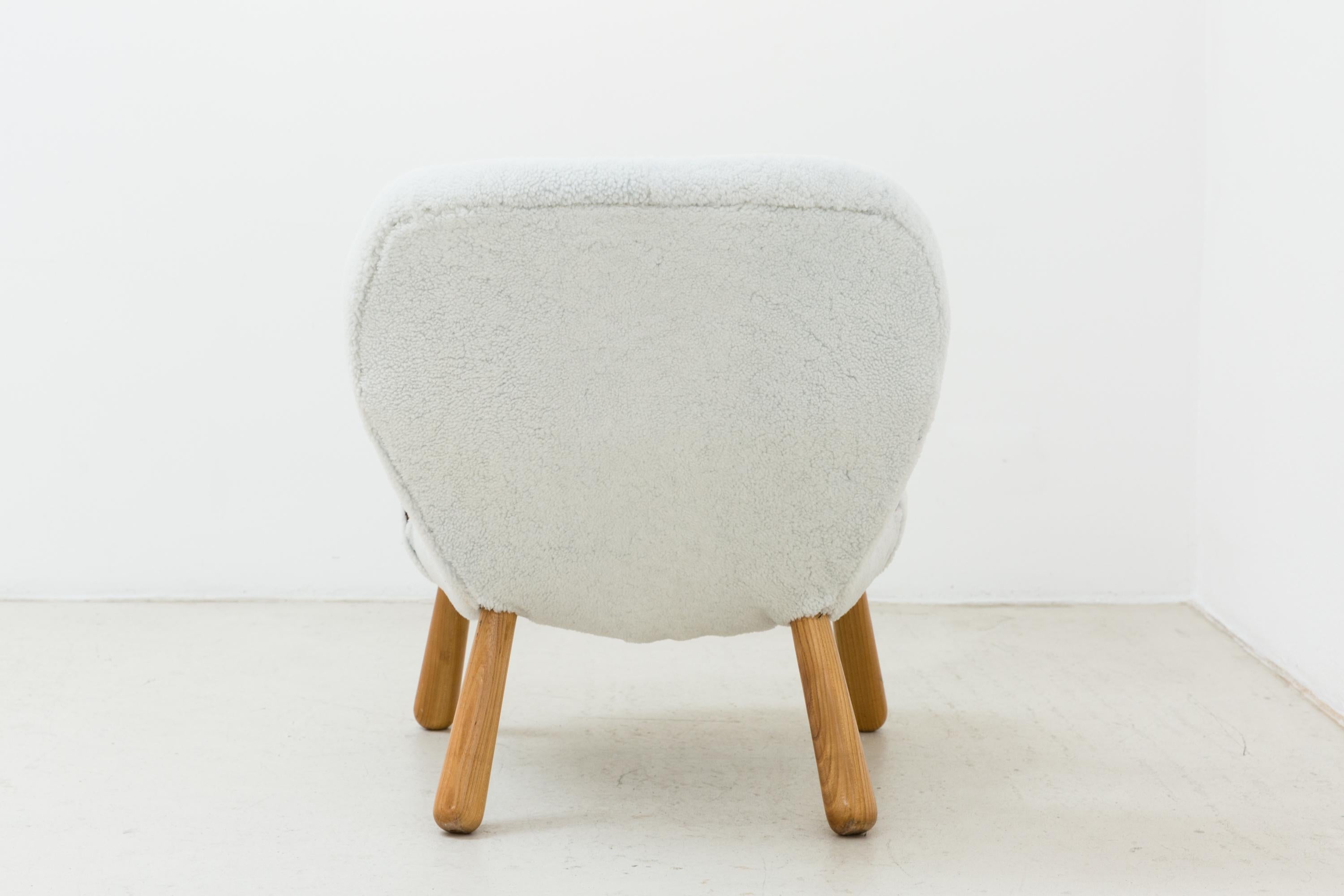 Lambskin Clam Chair, 1940s by Philip Arctander