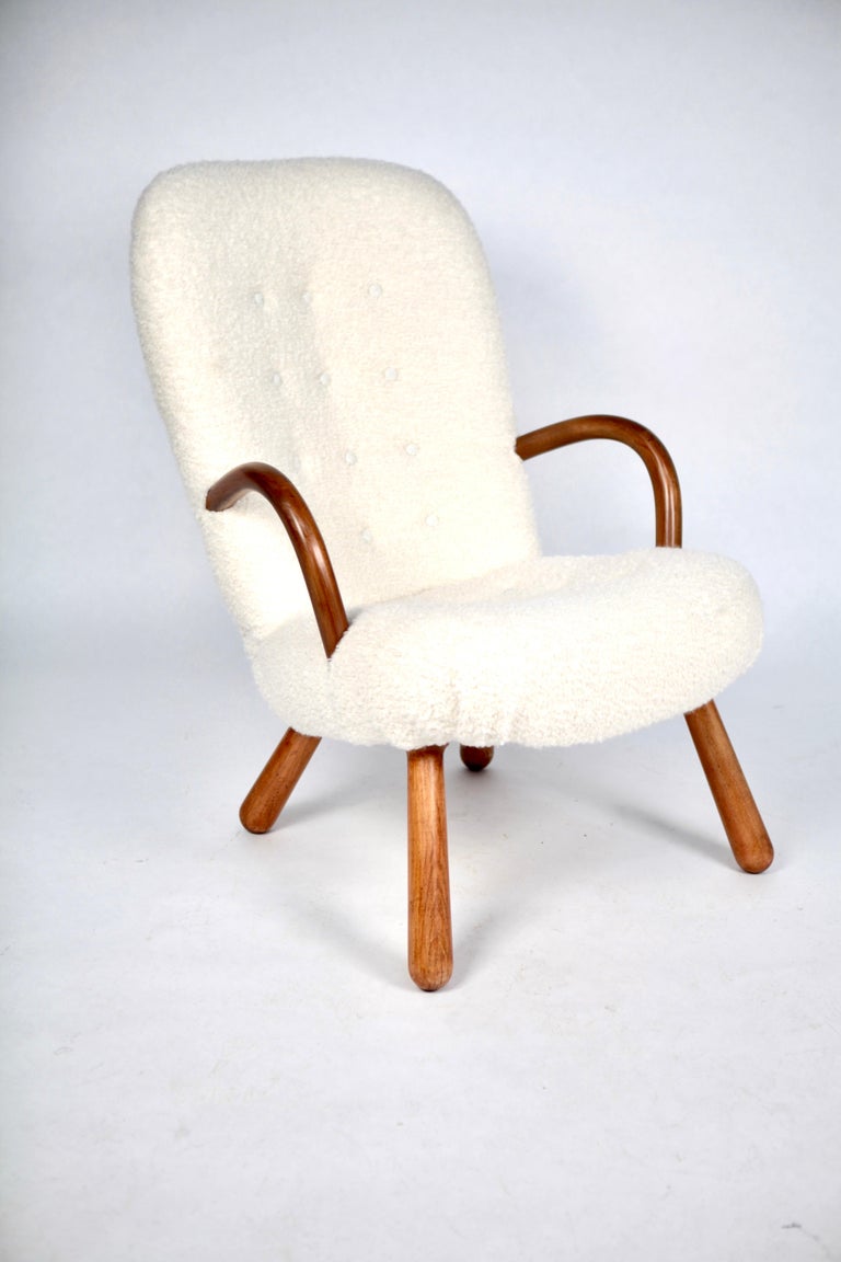 Scandinavian Modern 'Clam' Chair by Arnold Madsen for Madsen & Schubell, Denmark, 1944