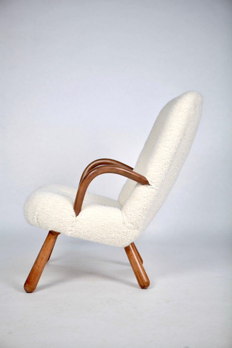 Birch 'Clam' Chair by Arnold Madsen for Madsen & Schubell, Denmark, 1944