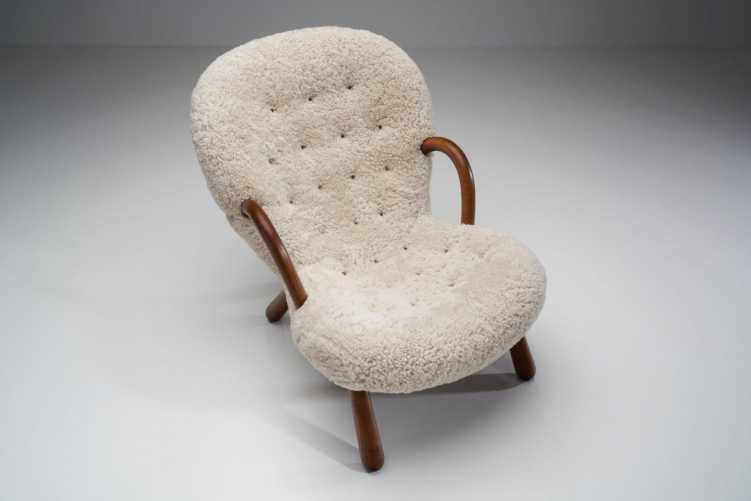 Mid-20th Century “Clam” Chair by Arnold Madsen for Madsen & Schubell, Denmark, 1944 For Sale