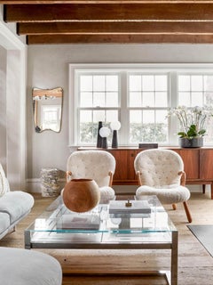 Clam Chair by Philip Arctander, 1944 in Shearling