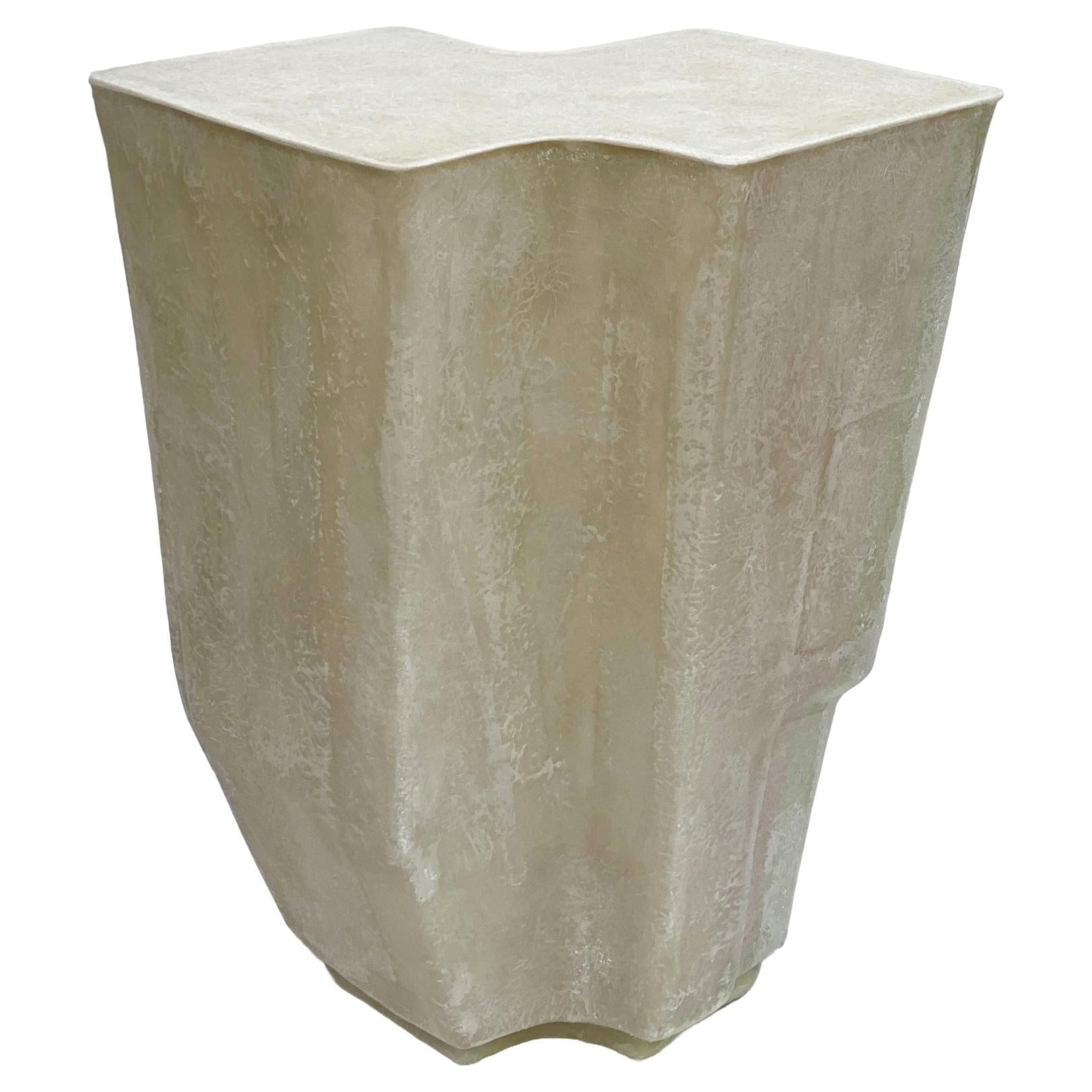 Clam High by VAVA Objects, handcrafted fiberglass side table made in Sweden For Sale