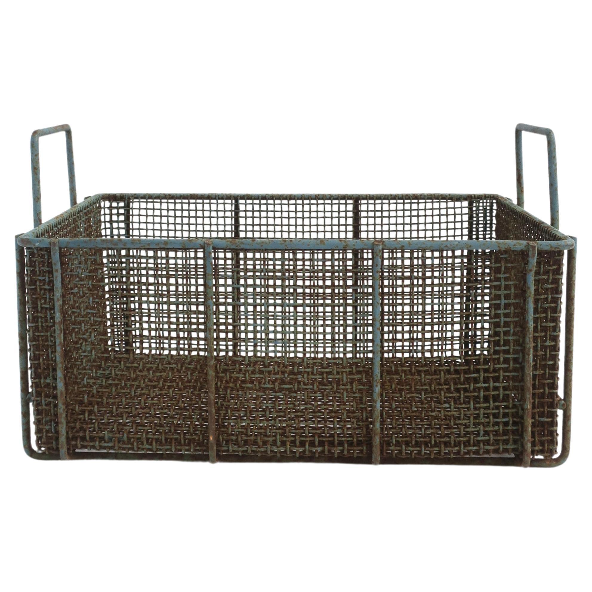 Clam or Shellfish Vintage Iron Wire Basket For Sale
