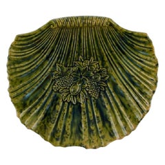 Clam Shaped Höganäs Art Nouveau Dish in Glazed Ceramics, Early 20th Century