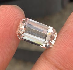 Muschel Farbe Morganit Edelstein natürlichen Smaragd-Schliff 6,40 CTs