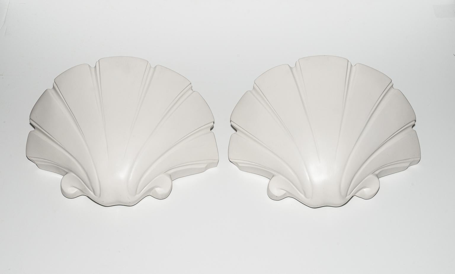 20th Century  Clam Shell-Form Wall Sconces by Sirmos