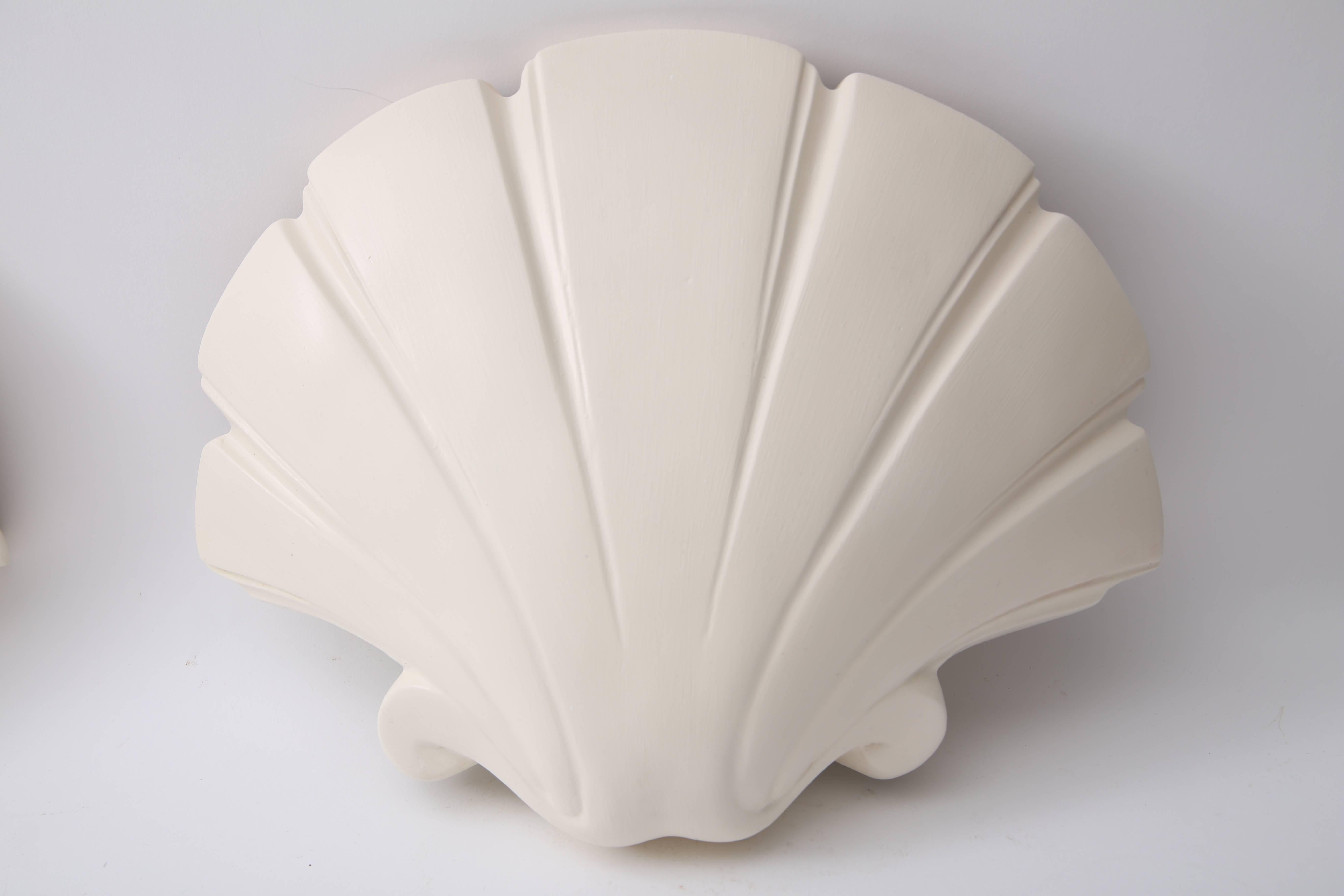 clam shell wall sconces