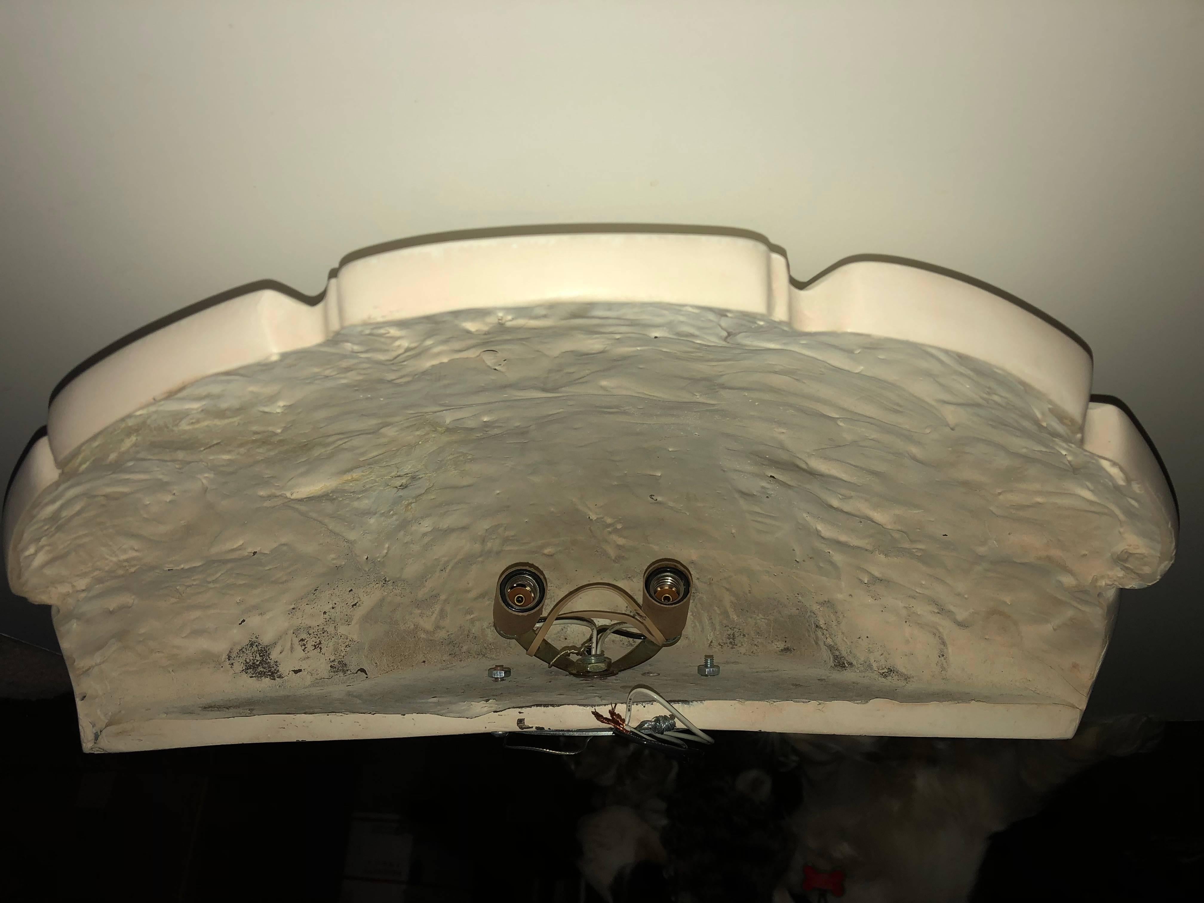Clam Shell-Form Wall Sconces by Sirmos In Good Condition In West Palm Beach, FL