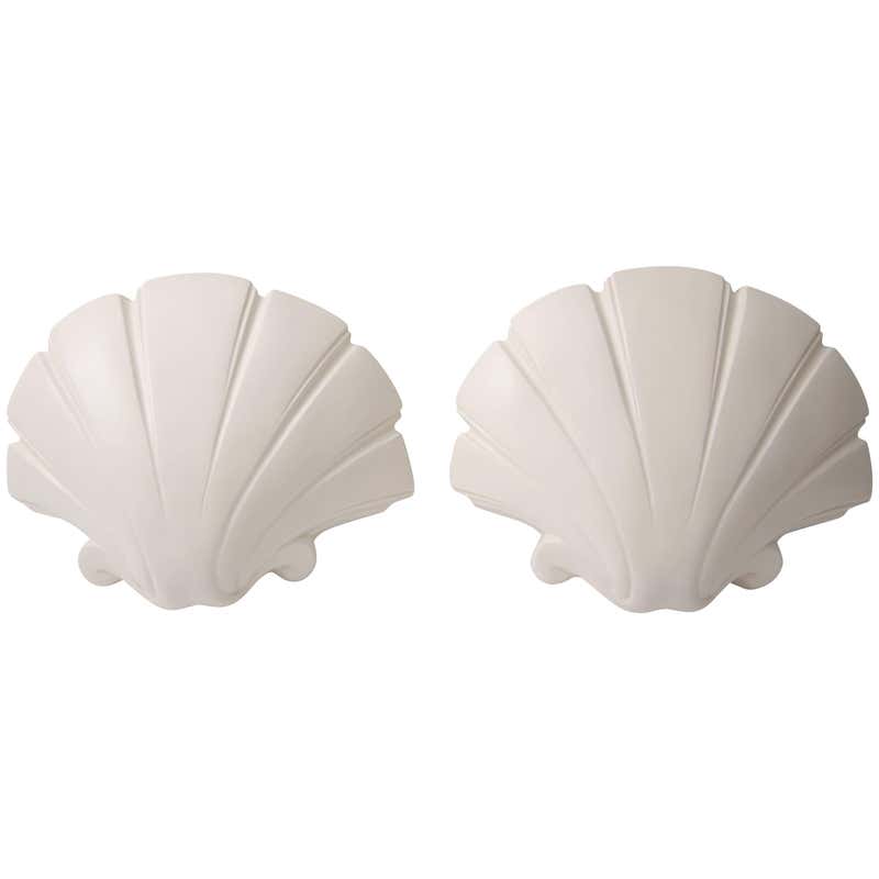 Pair of Clam Shell Console Bases at 1stDibs