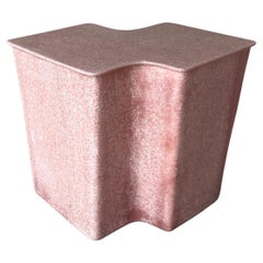Clam Small Side Table in Coral, handcrafted by VAVA Objects