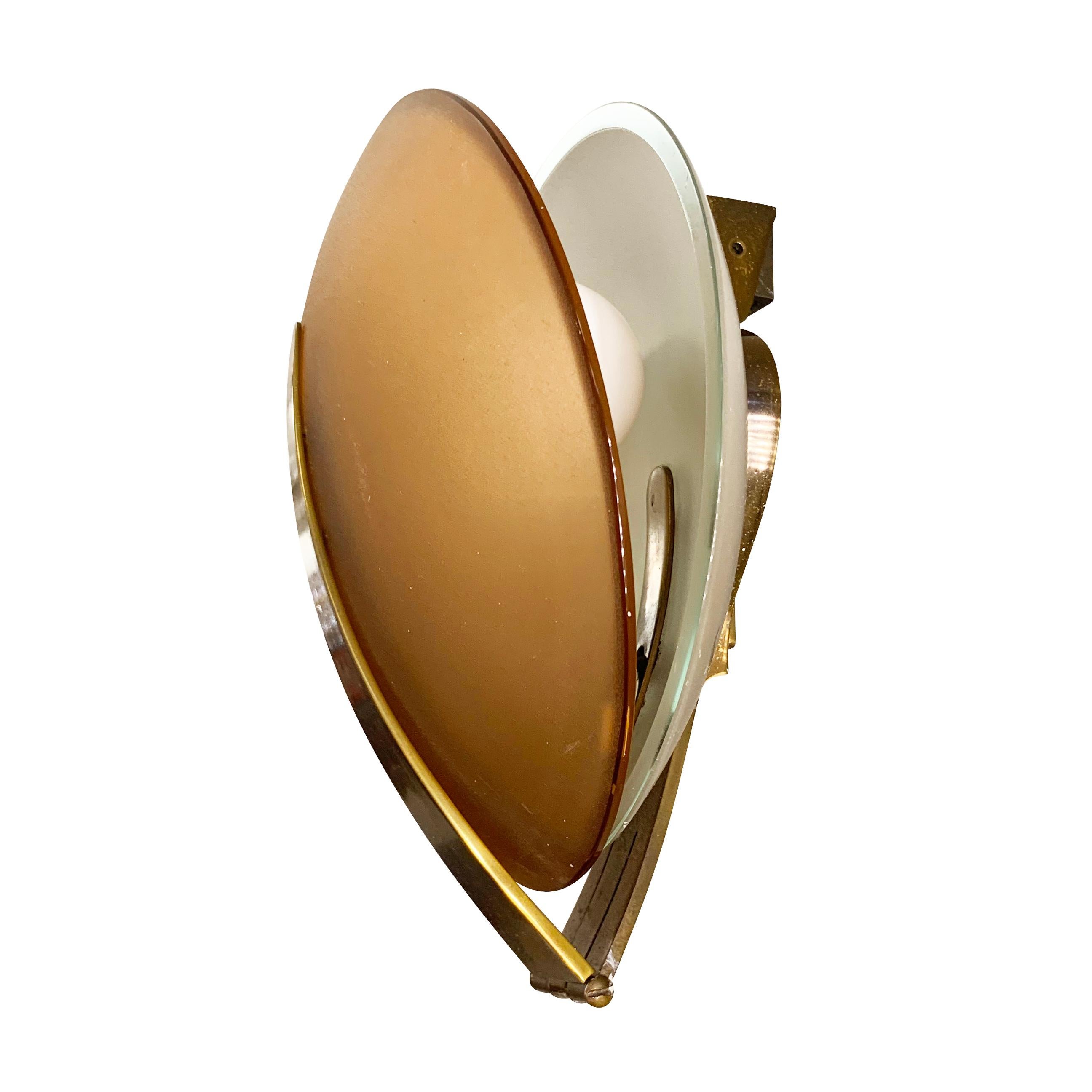 „Clam“ Wandleuchte oder Tischlampe von Max Ingrand für Fontana Arte (Mitte des 20. Jahrhunderts) im Angebot