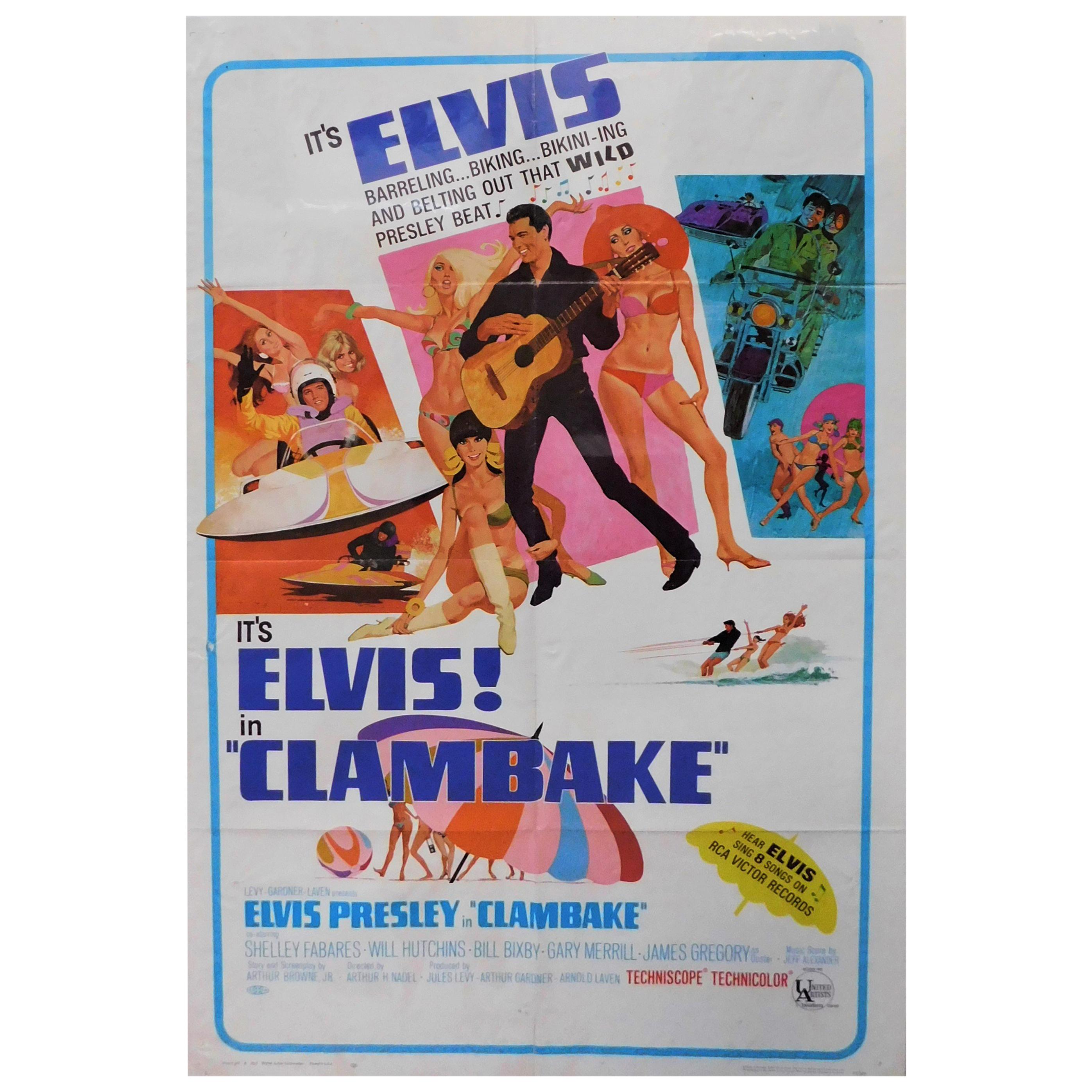 Clambake Elvis Presley 1967 Original Theatrical Poster