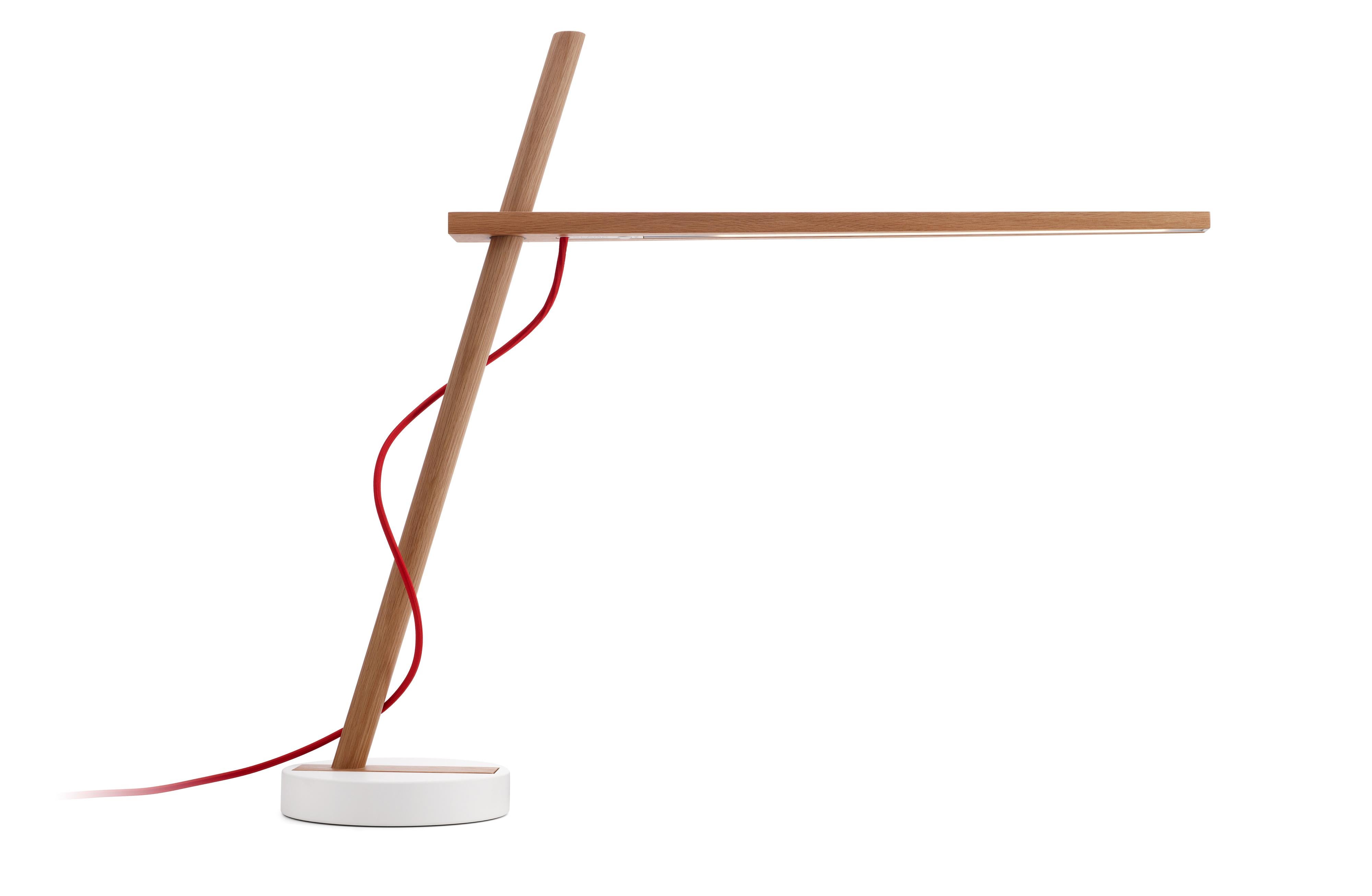 Clamp Freestanding Table Lamp in White Oak by Pablo Designs at 1stDibs ...