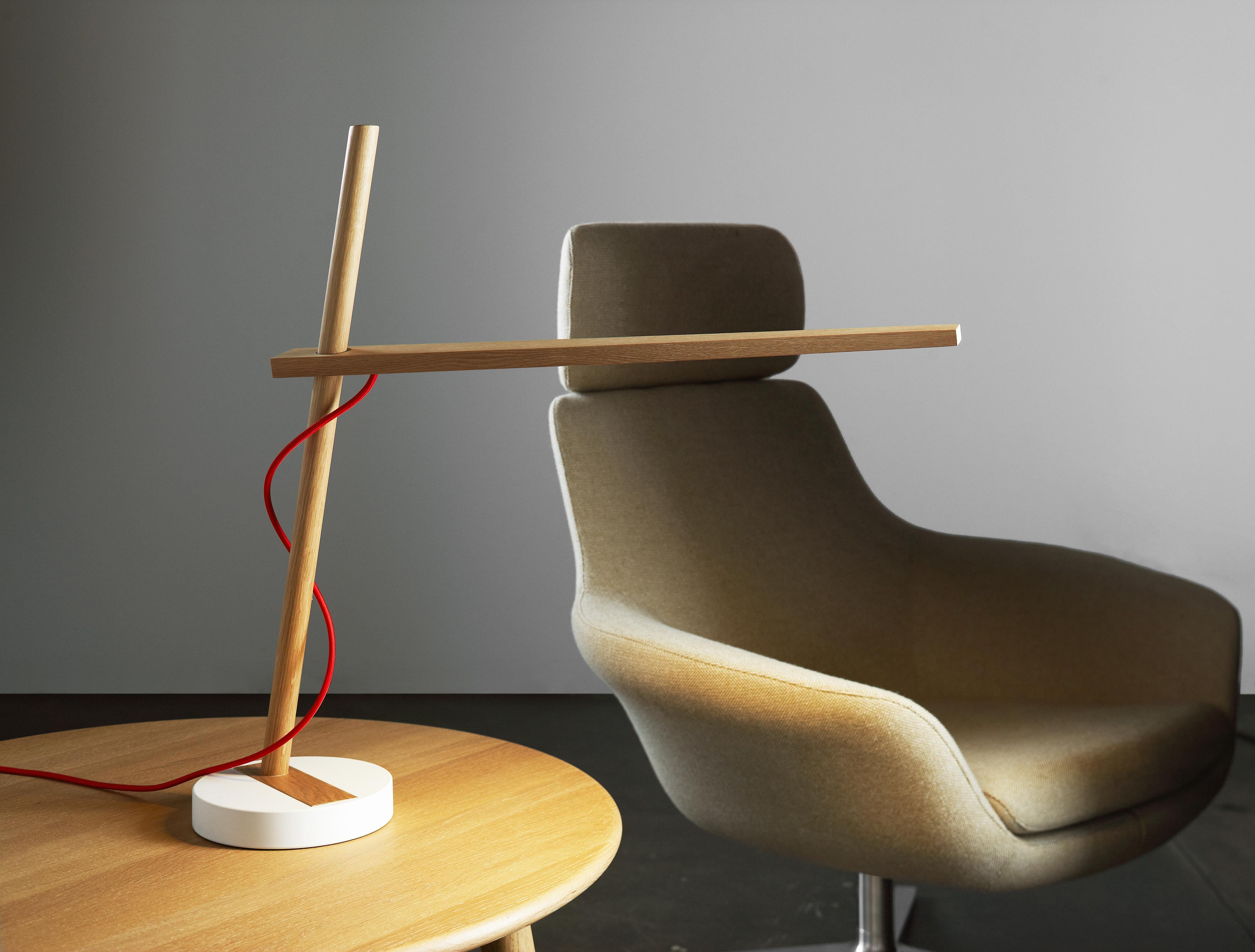 Clamp Freestanding Table Lamp in White Oak by Pablo Designs at 1stDibs ...